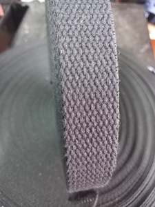 Webbing Tape: 25mm Cotton pebble weave tape- Black