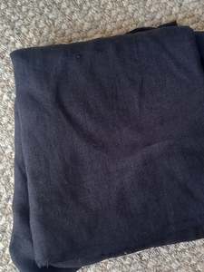 Black Linen - 60cm remnant