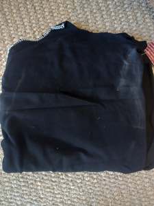 All Fabric: Black Organic cotton spandex = 1.80 remnant