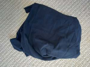 Black cotton spandex - 1 metre remnant