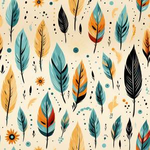 Activewear: Boho Feathers Activewear 1.15cm Piece