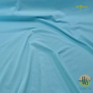 Cotton Spandex Plain: Aqua -ORGANIC Cotton Spandex- 200g