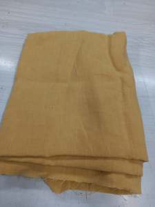 Woven: Pale Gold 100% Linen - 1 metre remnant