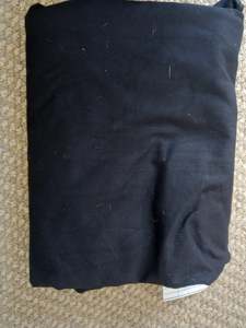 All Fabric: Black Organic Cotton Spandex - 1 metre remnant