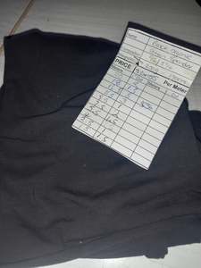 Black Cotton Spandex - 1.5 metre remnant