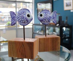 Products: Vauna Turner - Ceramic Fish Bookends Forfar Road