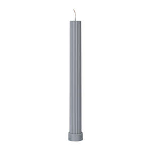 Miscellaneous: Pillar Candle Silver Grey
