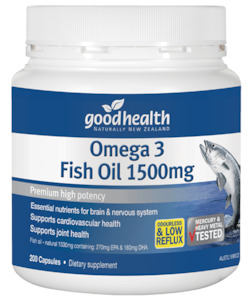 New Zealand: Good Health Omega 3 Fish Oil 1500mg