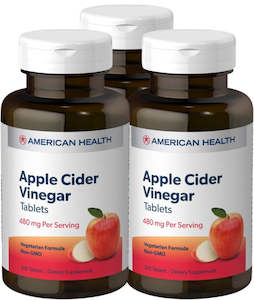 Digestive Health: American Health Apple Cider Vinegar Tablets (3-Pack)