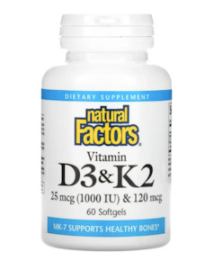 Vitamin K2: Natural Factors Vitamin D3 & K2