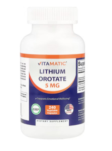 Vitamatic Lithium Orotate (240 Capsules)