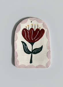 Ceramic Paintings: Art Tile - Framed Flower