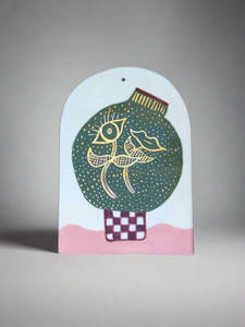 Ceramic Paintings: Art Tile - With Pleasure # 1