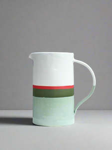 With Pleasure - Green and Red Water Jug
