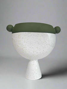Pre Order: The Ball Vase in Olive Green