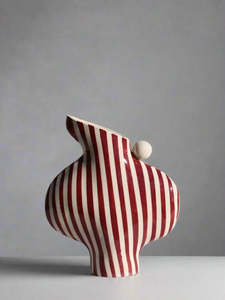 Pre Order: Burgundy Striped Vessel