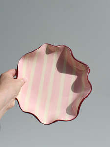 Pink and Burgundy Ruffle Bowl