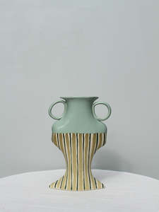 Sweet Moments: Little Moment - Green Vessel With Stripes