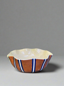 Gather Made To Share: Chocolate brown and blue “Big Bowl”