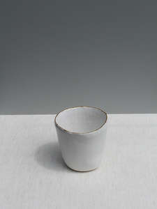 Cups: Gold Rimmed White Tumbler