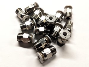 Bowden Tube And Fittings: 4 pack- AKS M10 Straight-Thru Bowden Capricorn Fittings