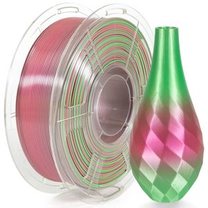 Isanmate: iSANMATE Silk Gradient Pink-Green PLA 1.75mm Filament 1kg roll