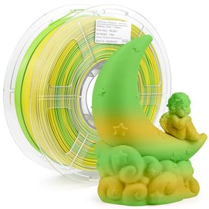 Isanmate Matte Gradient Pla: iSANMATE PLA+ [YELLOW-GREEN] Matte GRADIENT 1.75mm Filament 1kg roll