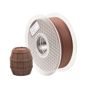 Isanmate Wood Pla: iSANMATE PLA+ BROWN EBONY WOOD-1 1.75mm Filament 1kg roll