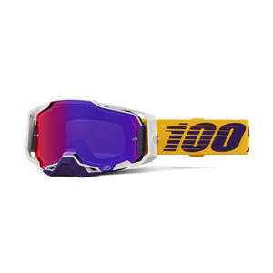 **100% Armega Adult MX Goggle Difenbak w Purple Mirror Lens