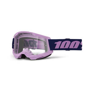 **100% Strata 2 Adult MX Goggle Purple w Clear Lens