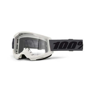 **100% Strata 2 Adult MX Goggle Grey w Clear Lens