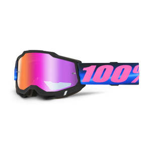 **100% Accuri 2 Adult MX Goggle Superdome w Dark Red Mirror Lens