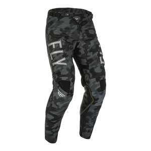 Pants: FLY Racing Kinetic Special Edition Tactic Adult MX Pants - Black / Grey Camo