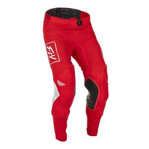 Pants: FLY Racing Lite Hydrogen Adult MX Pants - Red / White