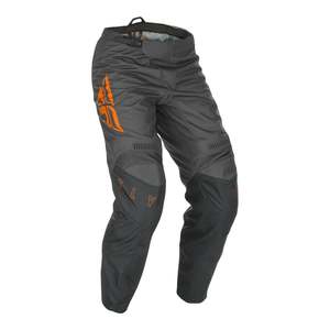 Pants: Fly Racing F-16 Youth MX Pants - Grey / Orange