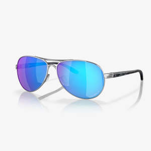 **OAKLEY Feedback Sunglasses - Polished Chrome w PRIZM Sapphire Polarized Lens