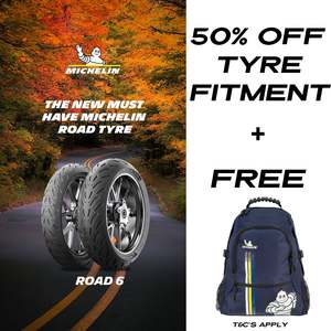 MICHELIN 17 inch Road 6 ZR Radial 55W Front Road Tyre 120/60-17