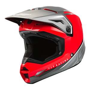 FLY Racing Kinetic Vision MX Helmet - Red / Grey