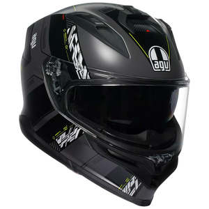 **AGV K7 Adult Road Helmet - Matt Grey/Flo_Yellow