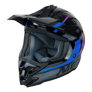 *NITRO 710 Youth MX Helmet - Black/Pink/Blue