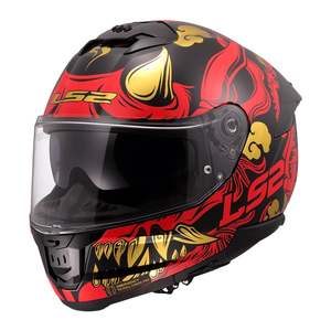 *LS2 FF808 Stream II Drako Helmet - Black / Red