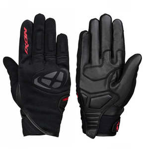 Gloves: IXON MIG Lightweight Roadster Adult Gloves - Black/Red