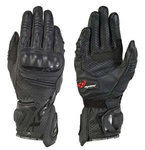 Gloves: IXON RS TEMPO AIR Women Sport Leather Adult Gloves - Black