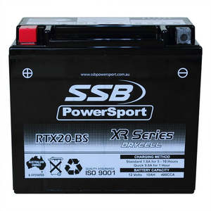 **SSB Motorcycle And Powersports Battery - RTX20-BS (YTX20-BS)