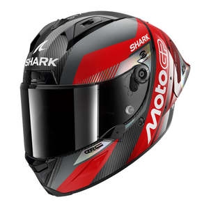 0 03 Cbm: **SHARK AERON GP FIM Racing #2 MotoGP Full Face Road Helmet - Carbon/Red/Chrome