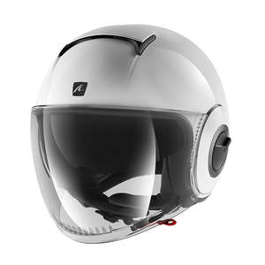 0 03 Cbm: SHARK Nano Blank Open Face Road Helmet - White