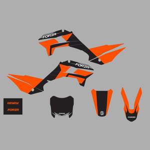 FORZA Aftermarket KRZ Style Plastic & Graphic Kit 2026 - Orange Black