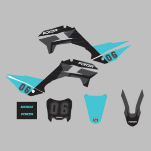 FORZA Aftermarket KRZ Style Plastic & Graphic Kit 2026 - Teal