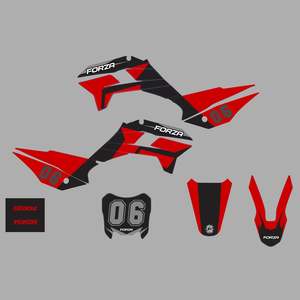 FORZA Aftermarket KRZ Style Plastic & Graphic Kit 2026 - Red