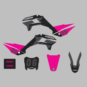 FORZA Aftermarket KRZ Style Plastic & Graphic Kit 2026 - Pink
